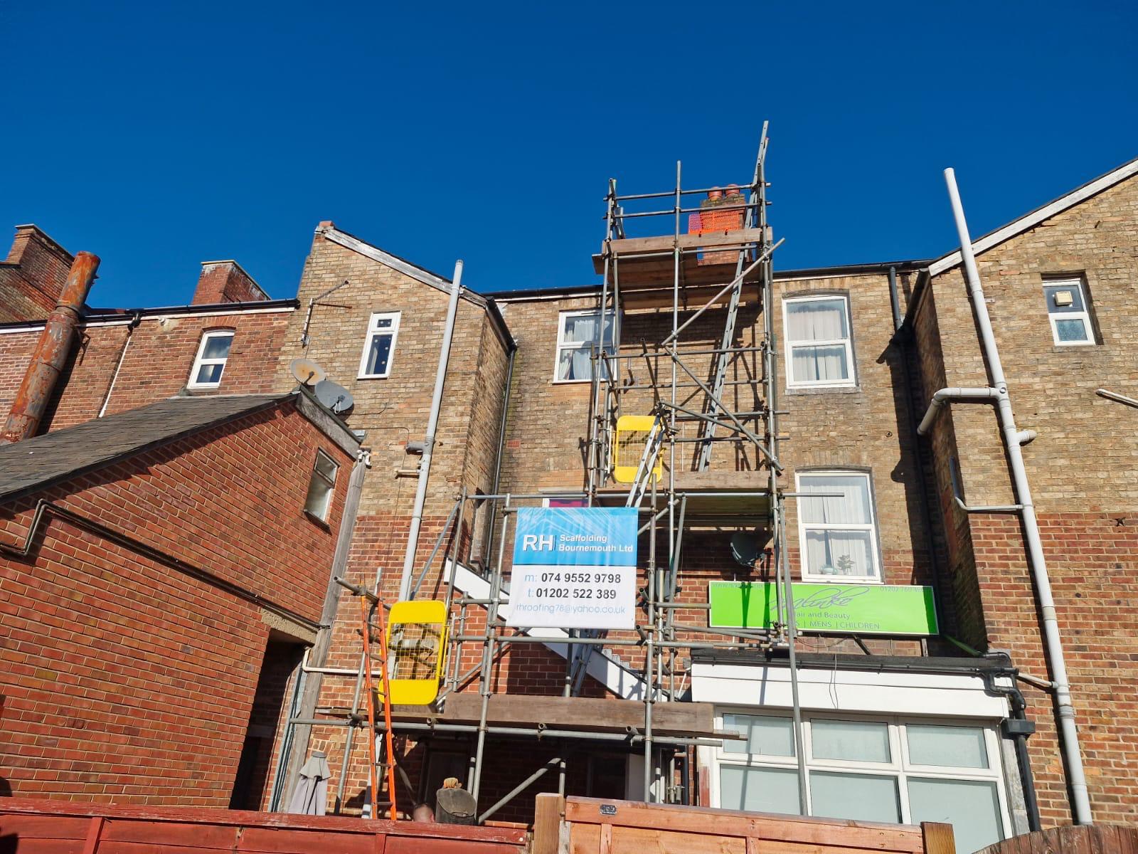 Scaffolding for roof repairs in Bournemouth