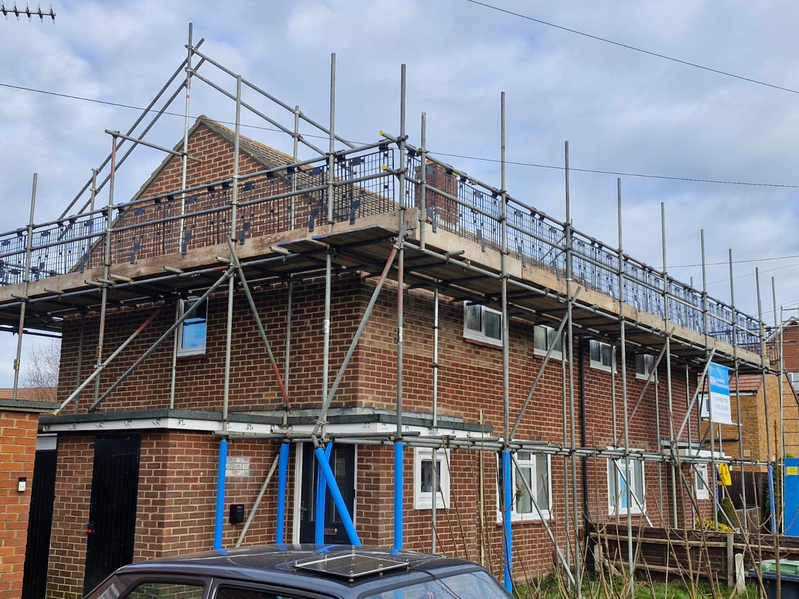 Scaffolding for a demolition project in Bournemouth
