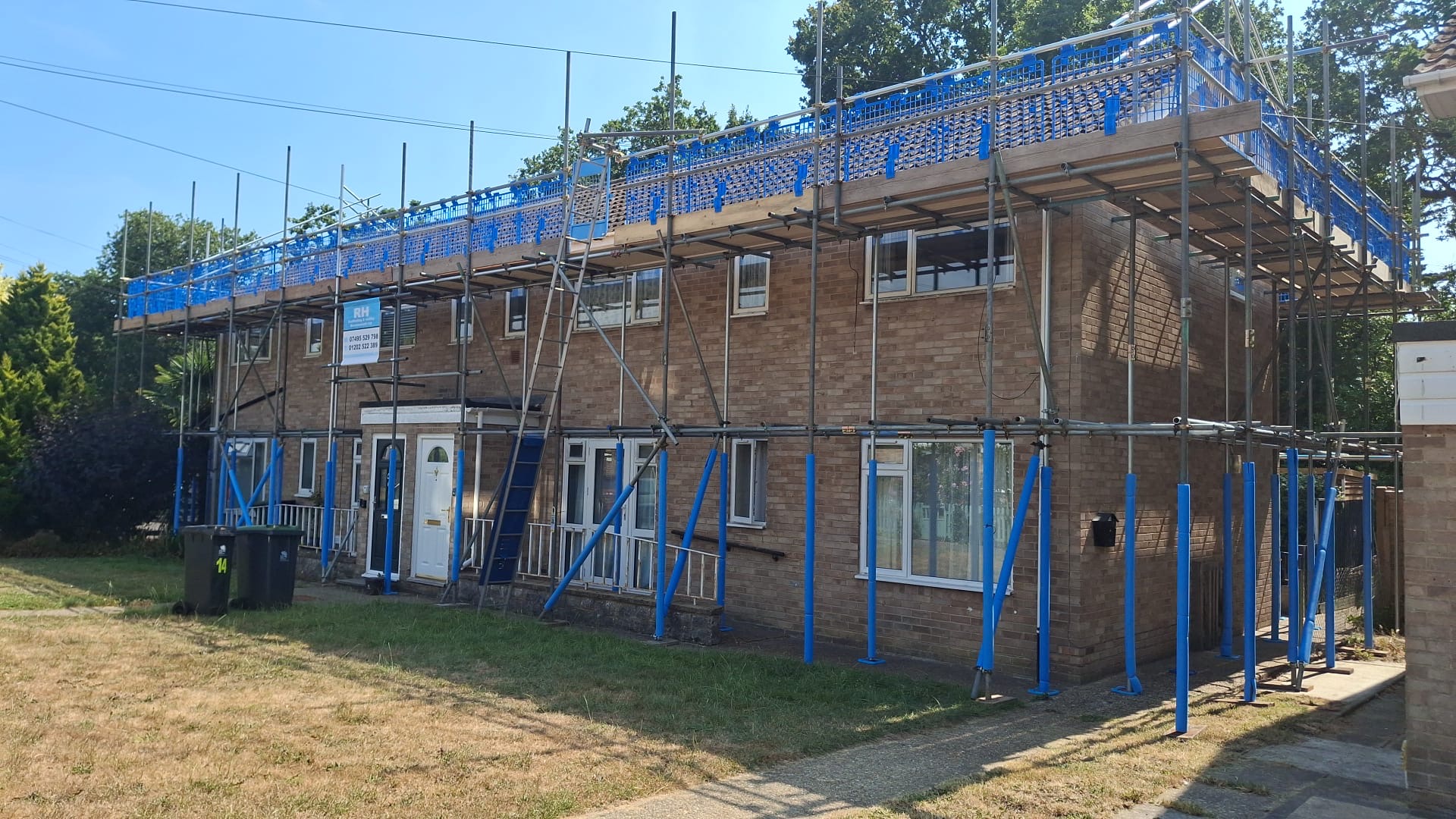 New-build scaffolding erected in Bournemouth