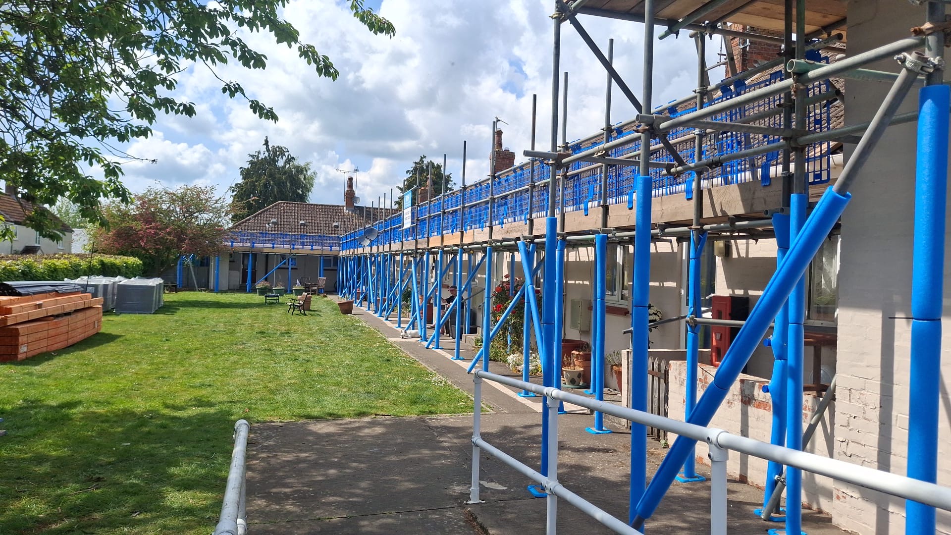 Scaffolding for a home extension in Bournemouth